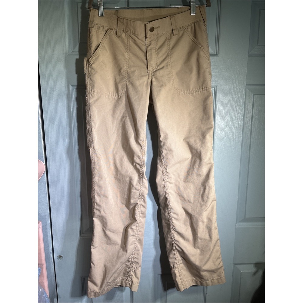 Carhartt Force Extremes Women's Original Fit Khaki Work Carpenter Pants Sz 10 Rg